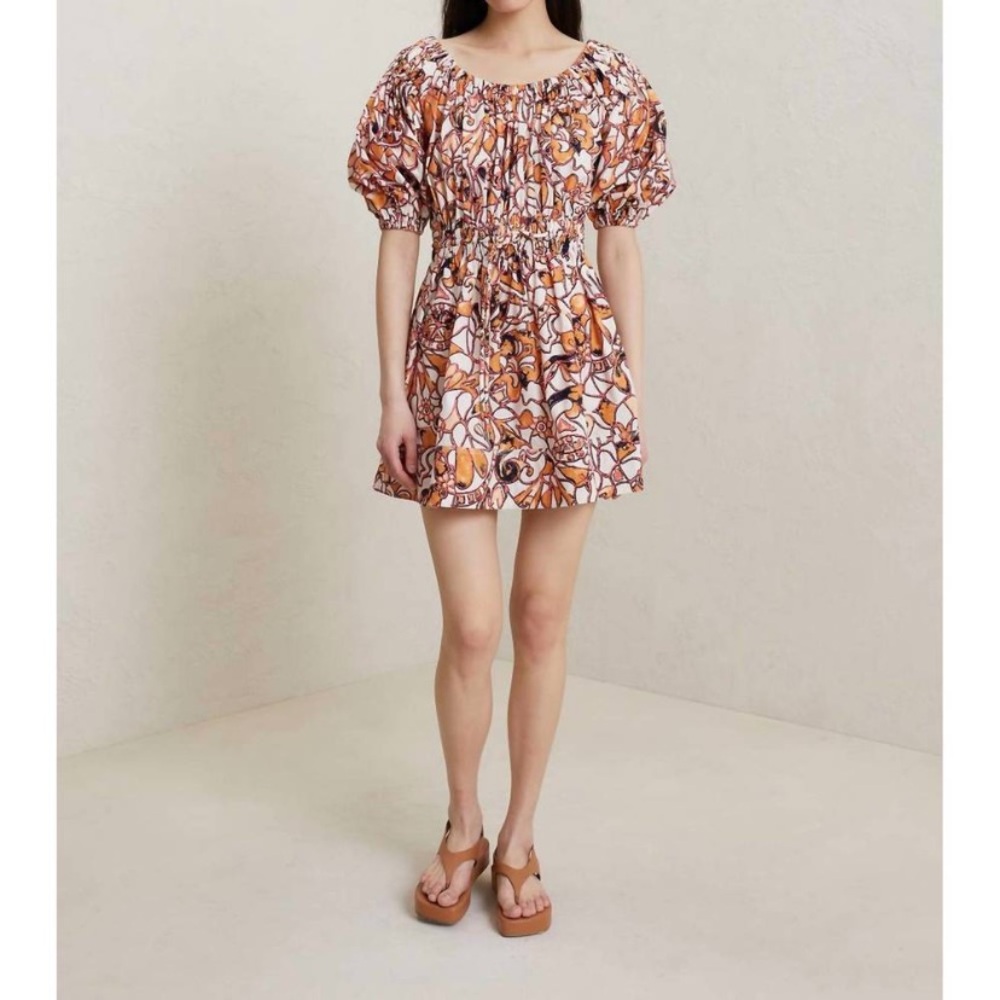 A.L.C. maya dress in white multi